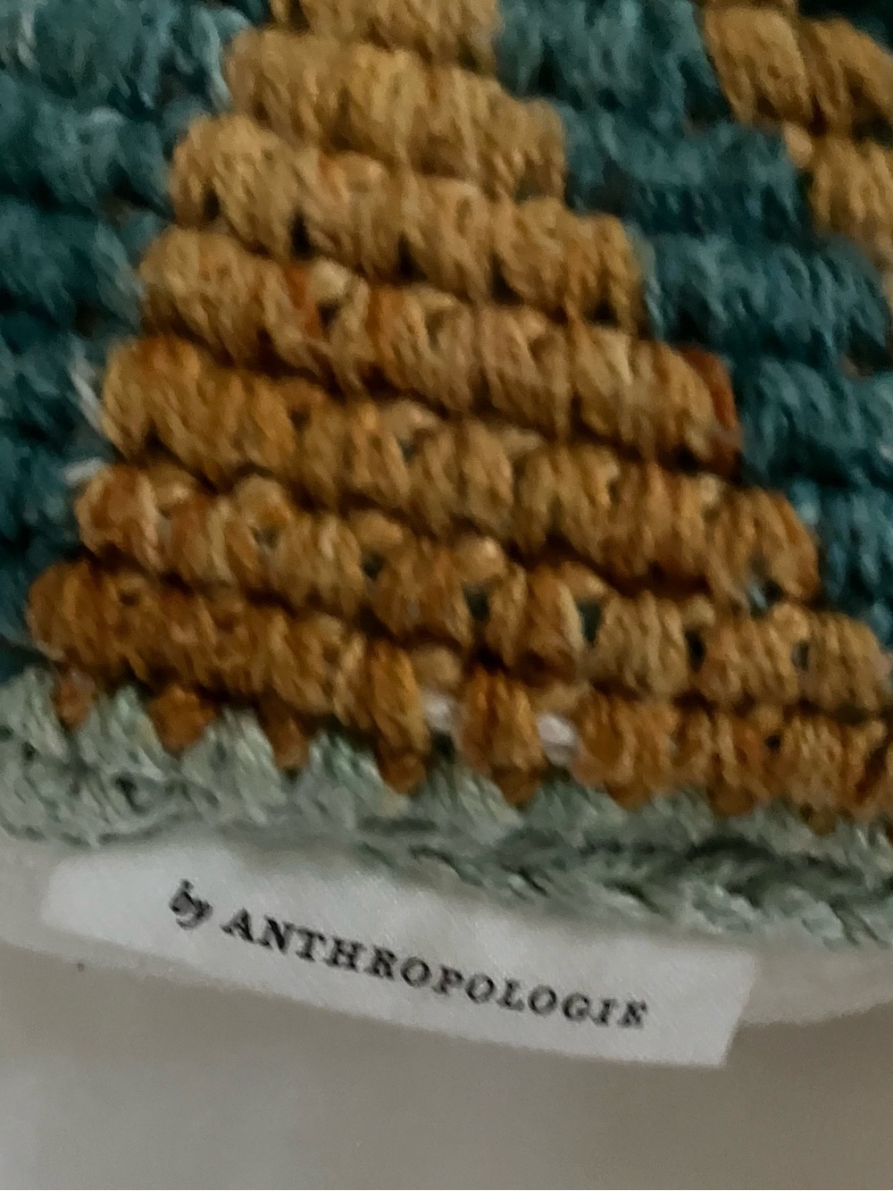 Anthropologie Jamea Round Tufted Pillow in Teal, Mustard, Cream & Pink - Picture 4 of 7